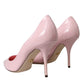 Light Pink Patent Leather Pumps Heels Shoes