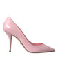 Light Pink Patent Leather Pumps Heels Shoes