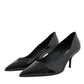 Black Patent Leather Heels Pumps Shoes