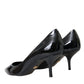 Black Patent Leather Heels Pumps Shoes