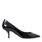 Black Patent Leather Heels Pumps Shoes