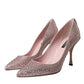 Pink Strass Crystal Heels Pumps Shoes