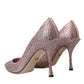 Pink Strass Crystal Heels Pumps Shoes