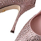 Pink Strass Crystal Heels Pumps Shoes