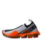 Black White Orange Slip On Sorrento Sneakers Shoes