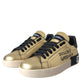 Gold Portofino Calf Leather Sneakers Women Shoes