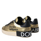 Gold Portofino Calf Leather Sneakers Women Shoes