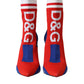 Red Blue Stretch Sock Style Short Boots Logo Shoes