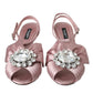 Pink Keira Crystal Heels Sandals Shoes