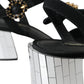 Black Crystal Ankle Strap Keira Sandal Shoes