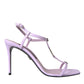 Purple Leather Logo Ankle Strap Keira Sandals Shoes