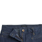 Dark Blue Cotton Bootcut Denim Jeans