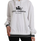 White Cotton Logo Hoodie Pullover Sweater