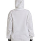 White Cotton Logo Hoodie Pullover Sweater