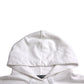 White Cotton Logo Hoodie Pullover Sweater