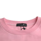 Pink Cotton Logo Long Sleeves Pullover Sweater