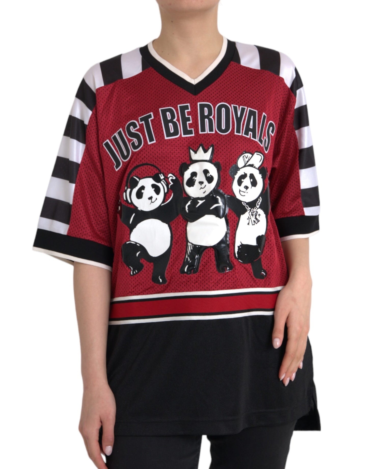 Multicolor Royals Panda Oversized T-shirt