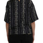 Black Key Castle Print Silk Blouse T-shirt