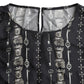 Black Key Castle Print Silk Blouse T-shirt