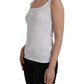 White Cotton Sleevelesss Tank Casual Top