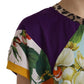 Multicolor Patchwork Cotton Silk Blouse Top