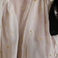 Off White Silk Blend Ascot Collar Blouse Top