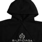 Black Cotton Logo Hooded Pullover Sweatshirt Sweater