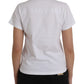 White Cotton Crew Neck Short Sleeves Tee T-shirt