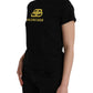 Black Cotton Logo Crew Neck Short Sleeves T-shirt