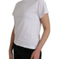 White Cotton Crew Neck Short Sleeves T-shirt