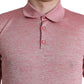 Pink Polyester Collared Men Pullover Sweater