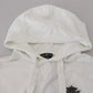 White Cotton Hooded Sweatshirt Sweater