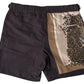 Dark Brown Leopard Beachwear Swimwear Shorts