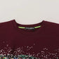 Bordeaux D&G Print Round Neck Cotton T-shirt