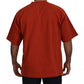 Red Logo Embroidery Crewneck Cotton T-shirt