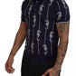 Dark Blue Sea Horse Collared Polo T-shirt