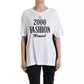 White 2000 Fashion Moment Lacing Detailed Tee T-shirt