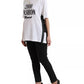 White 2000 Fashion Moment Lacing Detailed Tee T-shirt