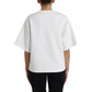 White Cotton Black HOT Crystal Top T-shirt