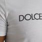 White Logo Cotton Crew Neck Short Sleeves T-shirt