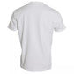 White Logo Embossed Cotton Crewneck T-shirt