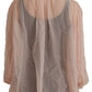 Light Pink Silk Ascot Collar Long Sleeves Top