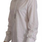 White Cotton Collared Formal Dress Shirt Top