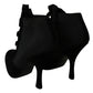 Black Suede Stretch Ankle Boots Booties Shoes