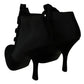 Black Suede Stretch Ankle Boots Booties Shoes