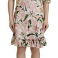 Pink Lily Viscose Sheath Knee Length Dress