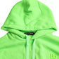 Neon Green Logo Pullover Hooded Sweatshirt Sweater