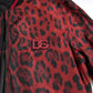 Red Leopard Bomber Short Coat Jacket