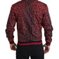 Red Leopard Bomber Short Coat Jacket