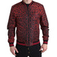 Red Leopard Bomber Short Coat Jacket